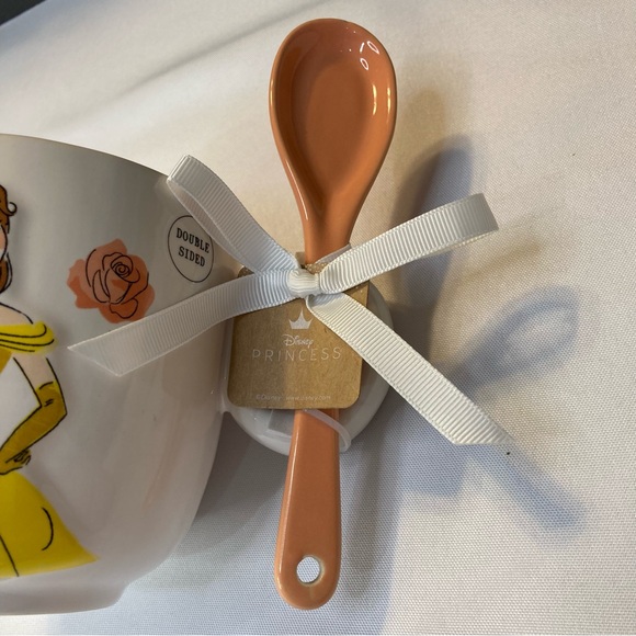 Rae Dunn Disney Beauty & The Beast Belle Mug With Spoon - Picture 7 of 9